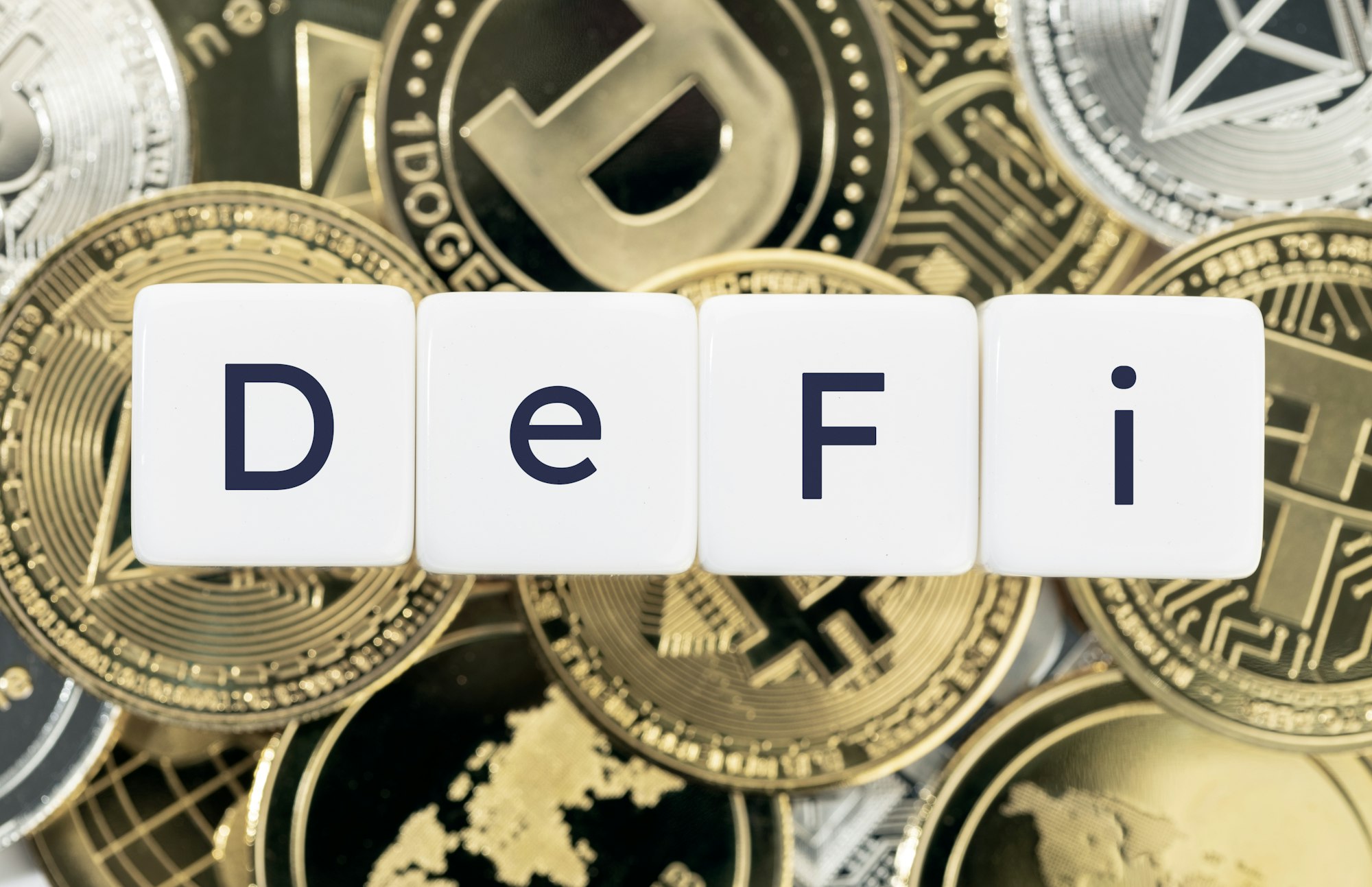 DEFI or Decentralized Finance concept