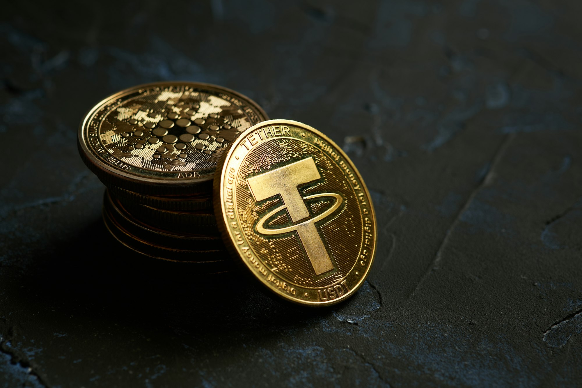 Golden cryptocurrency Tether