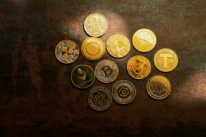 Variety of golden cryptocurrencies